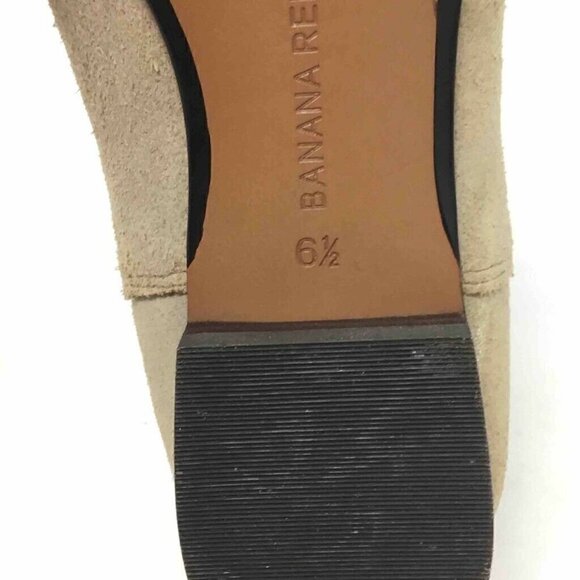 Banana Republic Ankle Boots Beige Pull On 6.5 - Picture 7 of 8